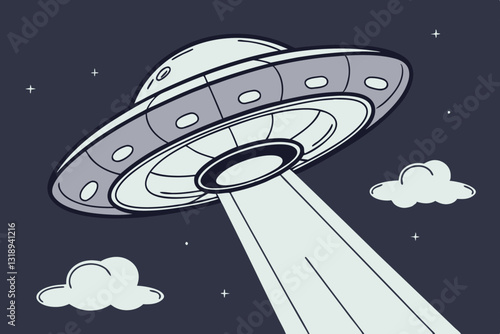 ufo Vector Art Cartoon