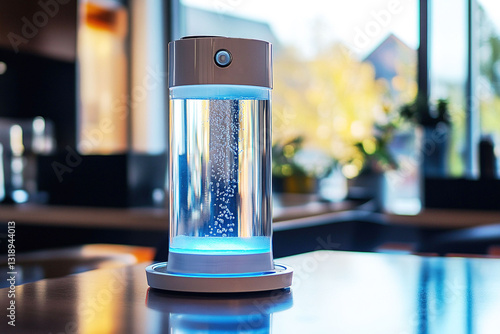  Portable Hydrogen Water Generator stands on the table in the kitchen