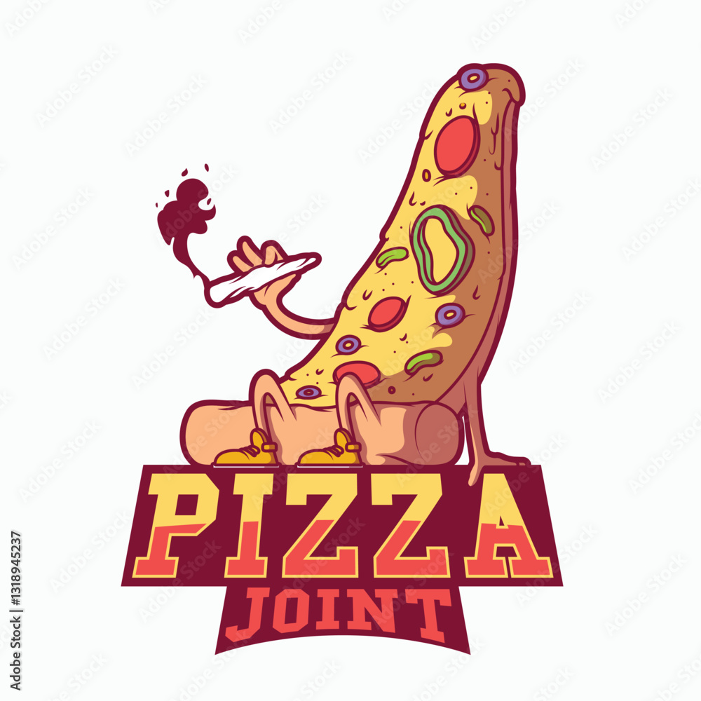 PIZZA JOINT logo design for pizza brand vector logo PIZZA JOINT logo design for pizza brand vector logo