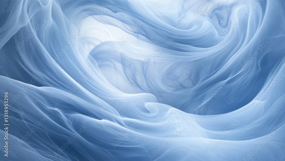 Obraz premium Abstract swirling blue smoke or fluid.