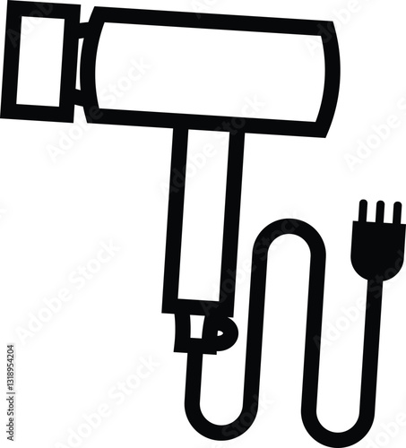 Hair dryer vector outline