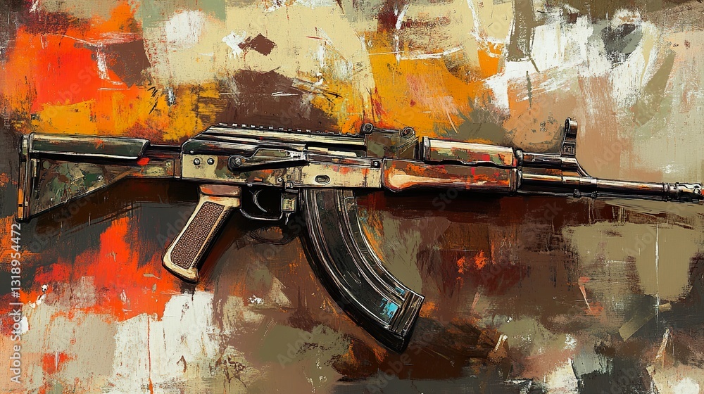 AK-47 Assault Rifle: A Modern War Painting