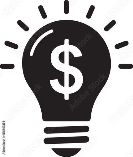 Startup Icon Black Vector Symbol for Business Ideas Ventures