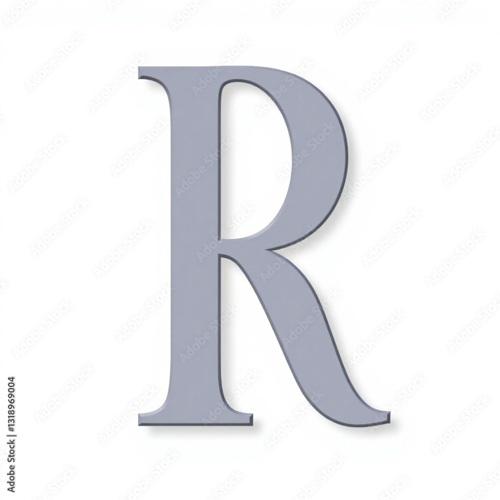 High-resolution stock photo of the uppercase letter R, bold serif font, commercial use, professional lighting, sharp focus, minimal background High-resolution stock photo of the uppercase letter R, bold serif font, commercial use, professional lighting, sharp focus, minimal background
