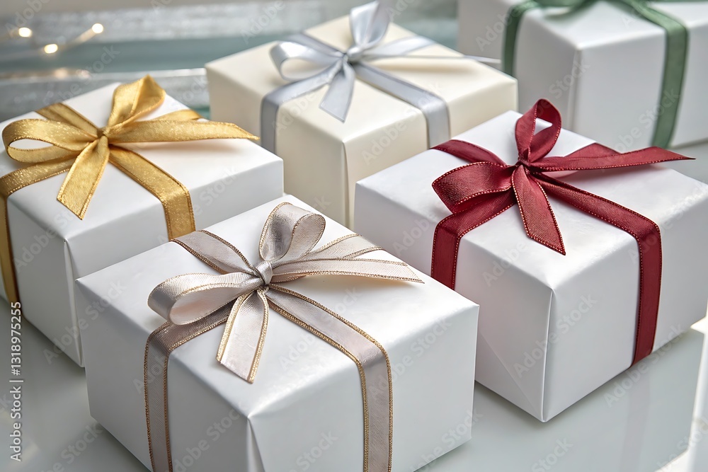 Obraz premium gift box with ribbon bow