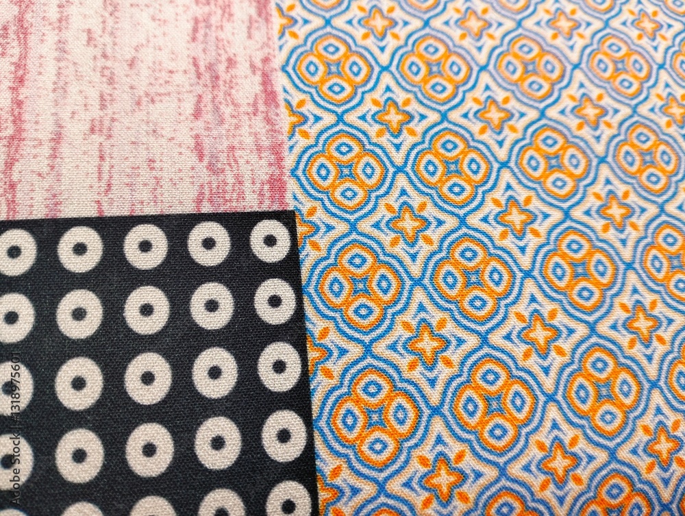 Texture, background, pattern. Silk fabrics of different shades of blue, red, pink, yellow, green. Texture, background, pattern. Silk fabrics of different shades of blue, red, pink, yellow, green.
