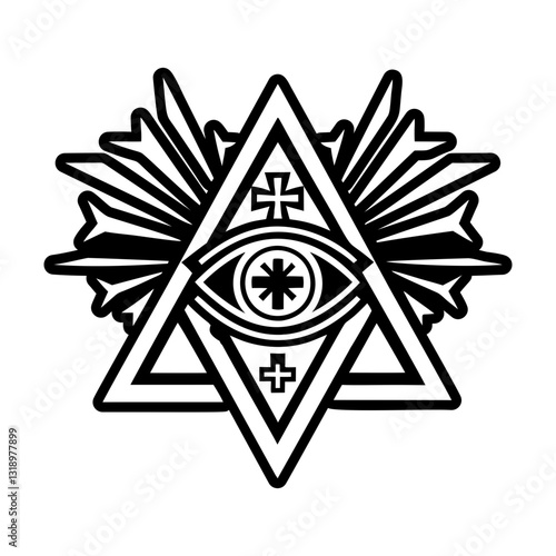 Collection of Templar Knight Symbols Glyph Icons  

