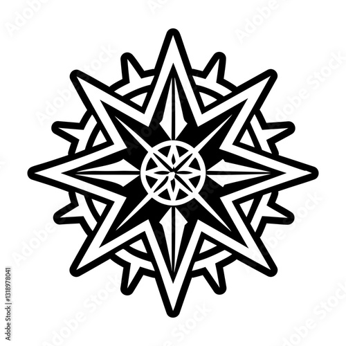 Bethlehem star icon in filled style