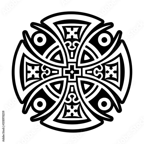 Crosslet icon in filled style