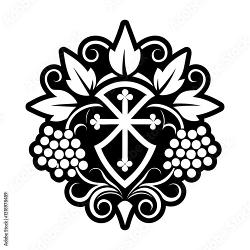 Collection of Templar Knight Symbols Glyph Icons  

