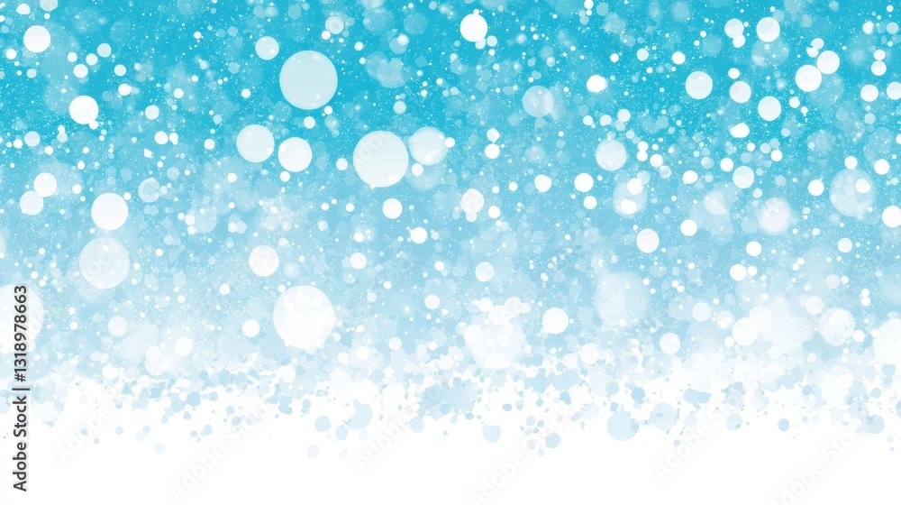 Obraz premium Abstract teal bokeh background with white gradient.