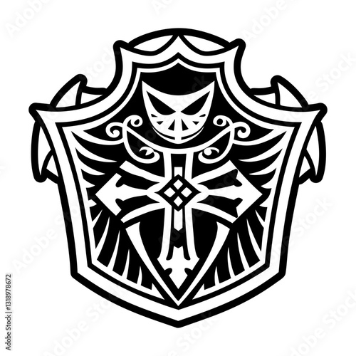 Collection of Templar Knight Symbols Glyph Icons  


