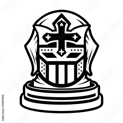 Collection of Templar Knight Symbols Glyph Icons  

