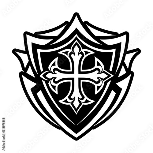 Collection of Templar Knight Symbols Glyph Icons  

