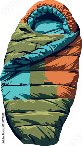 A cozy sleeping bag designed for camping, hiking, and outdoor adventures. Perfect for cold weather, travel, and backpacking. This versatile gear provides warmth, comfort, and protection during overnig