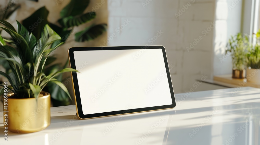 Generic Mockup Gold View Screen Ceramic Text Empty Generic Mockup Gold View Screen Ceramic Text Empty