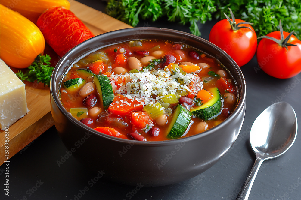 chunky minestrone soup chunky minestrone soup
