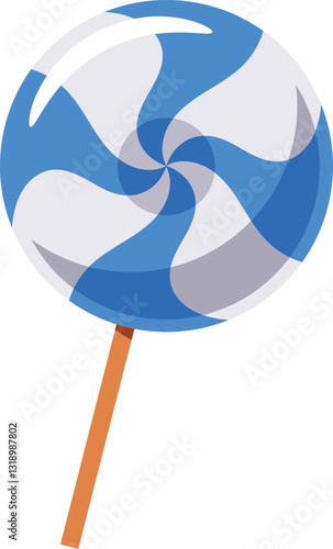 Christmas lollipop striped candy vector illustration