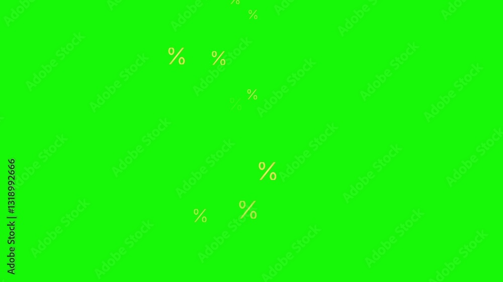 Percent symbol with green screen. Video for promotion or advertising of a product or service. Percent symbol with green screen. Video for promotion or advertising of a product or service.