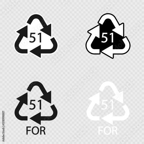 Bio material recycling code 51 FOR set.