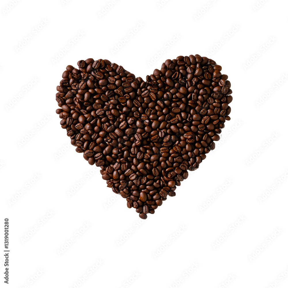 Heart Shape Made of Roasted Coffee Beans, Symbolizing Love for Coffee, Passion for Brewing, and Aromatic Delights in Every Cup Heart Shape Made of Roasted Coffee Beans, Symbolizing Love for Coffee, Passion for Brewing, and Aromatic Delights in Every Cup