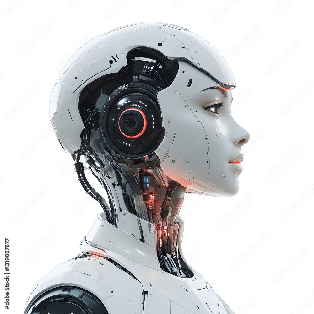 A robot with headphones illustrating a futuristic concept of ai-powered support services for enhanced customer interaction A robot with headphones illustrating a futuristic concept of ai-powered support services for enhanced customer interaction