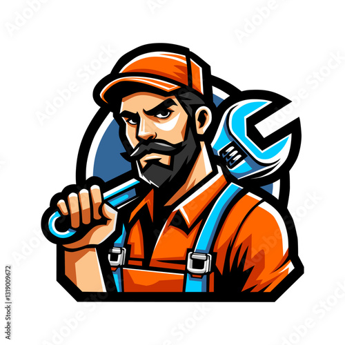 Mechanic Mascot Logo
