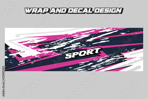 Car wrap decal design vector, custom livery race rally car vehicle sticker template EPS 10