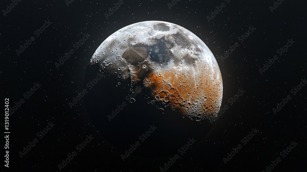 Fototapeta premium Alien Moon in Deep Space