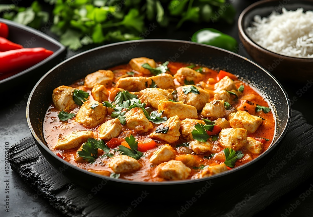 Chicken Tikka Masala Indian Cuisine Spicy Dish Dinner Chicken Tikka Masala Indian Cuisine Spicy Dish Dinner