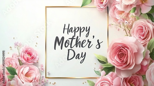 Beautiful Mother's Day Greeting Card – Soft Pastel Floral Background
