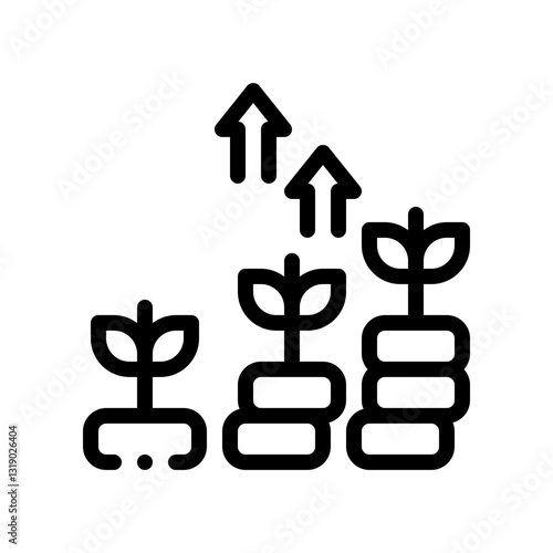 money grow line icon