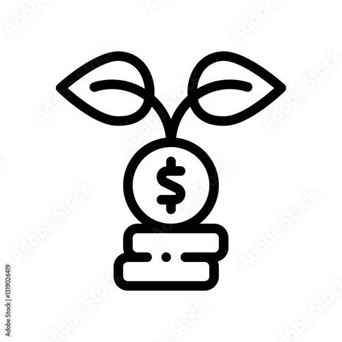 money investment line icon