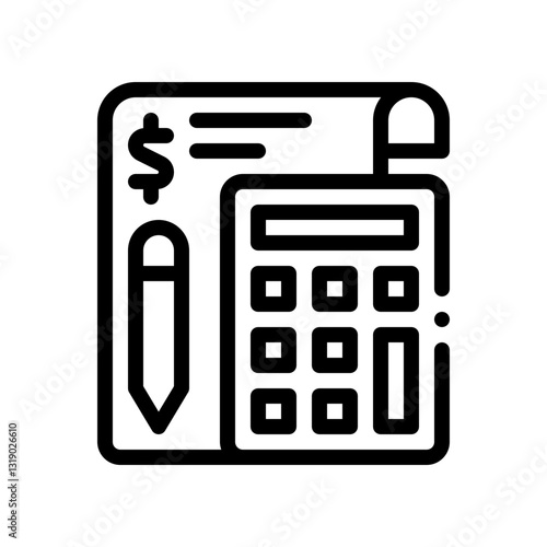 financial planning tools line icon