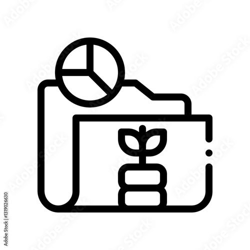 investment portfolio line icon