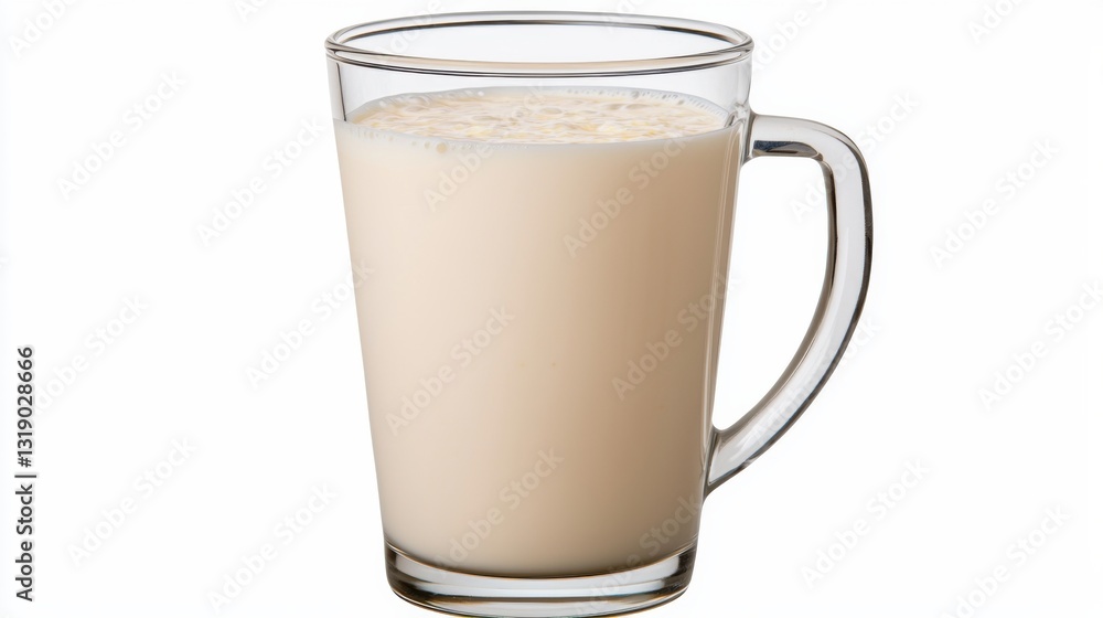 Creamy Off White Smoothie in Clear Glass Mug Creamy Off White Smoothie in Clear Glass Mug