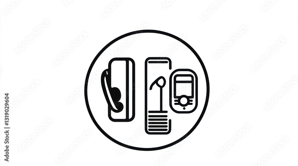 Communication evolution landline, mobile, pager Communication evolution landline, mobile, pager