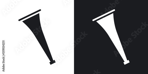 Vuvuzela icons in solid black and white collection