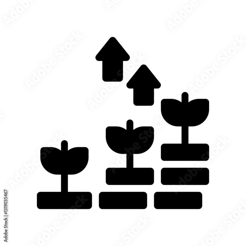 money grow glyph icon