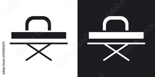 Stretcher icons in solid black and white collection