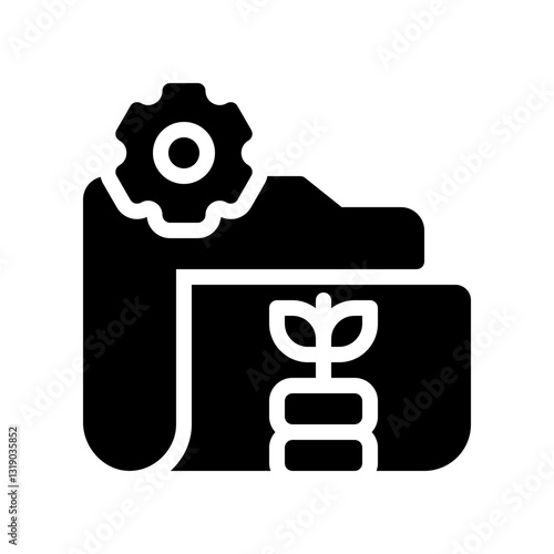 investment portfolio management glyph icon