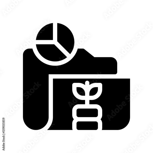 investment portfolio glyph icon