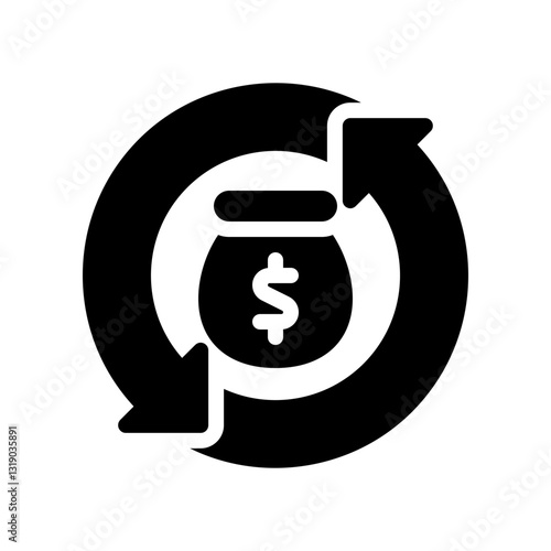 investment strategy glyph icon