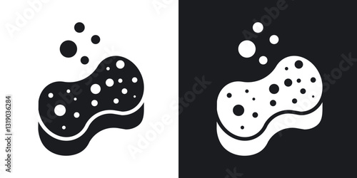 Soap cleaning icons in solid black and white collection