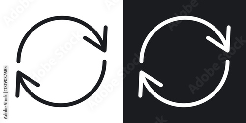 Recurring icons in solid black and white collection
