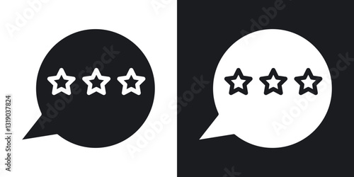 Rating icons in solid black and white collection