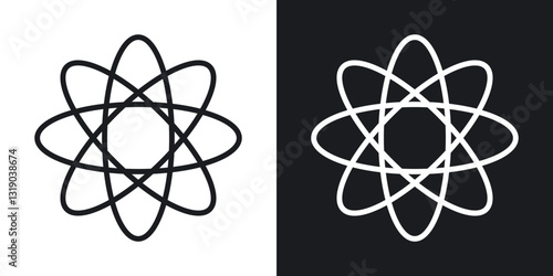 Photon icons in solid black and white collection