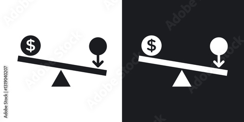 Leverage icons in solid black and white collection