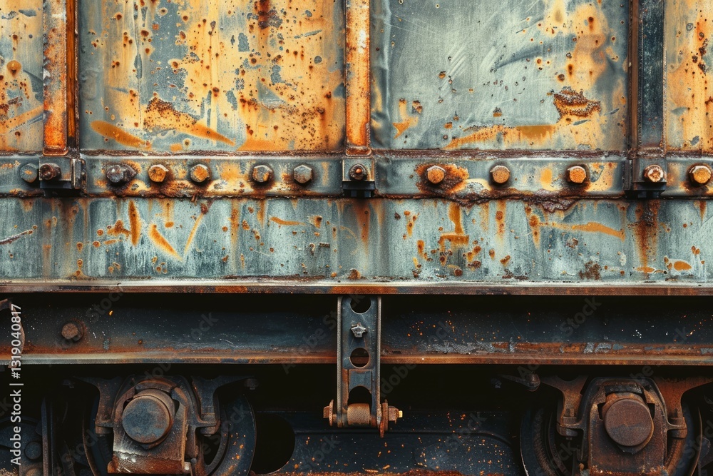 Photo of Side view of rust metal wall of railway wagon side part. Texture for background usage Photo of Side view of rust metal wall of railway wagon side part. Texture for background usage