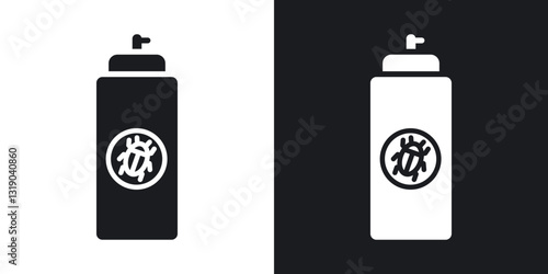 Insecticide icons in solid black and white collection